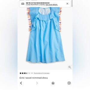 Crewcuts Sky Blue Dress with Vibrant Ruffle Accents